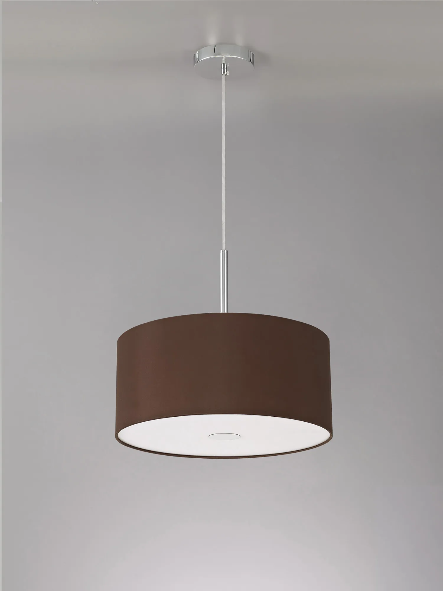 Baymont 40cm 3 Light Pendant Polished Chrome, Raw Cocoa/Grecian Bronze, Frosted Diffuser DK0338  Deco Baymont CH RC